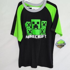 Minecraft Kids Creeper Tee - Black and Green